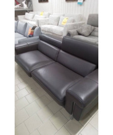 CANAPE 3PLACE CUIRE ITALIEN 225CM 