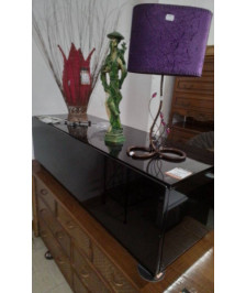 MEUBLE LAQUÉ NOIR 1,30CM 