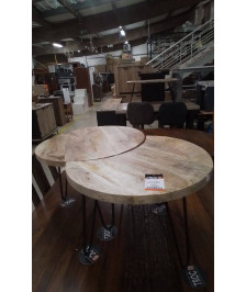 SET DE 2 TABLES BASSES MANGUIER