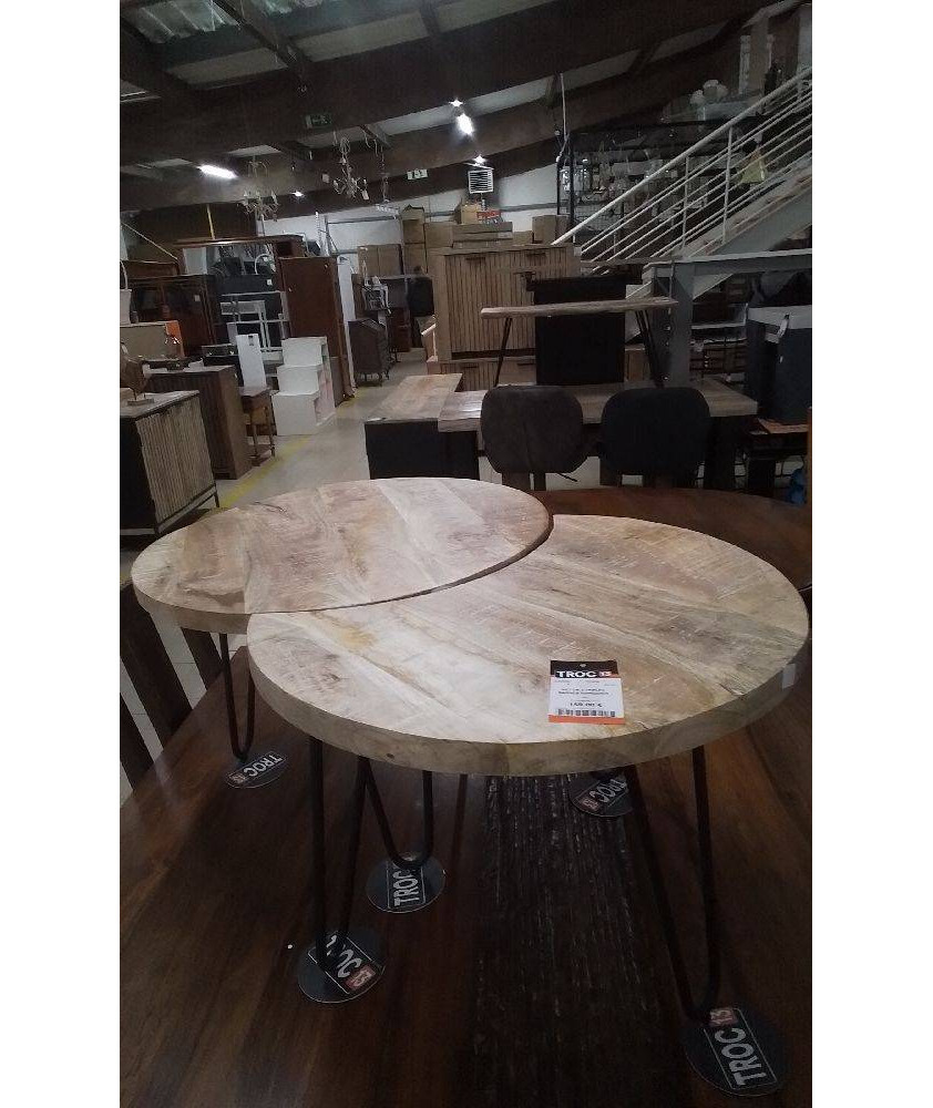 SET DE 2 TABLES BASSES MANGUIER
