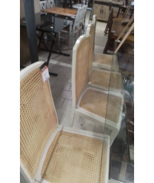 LOT DE 4 CHAISES CANNEES 