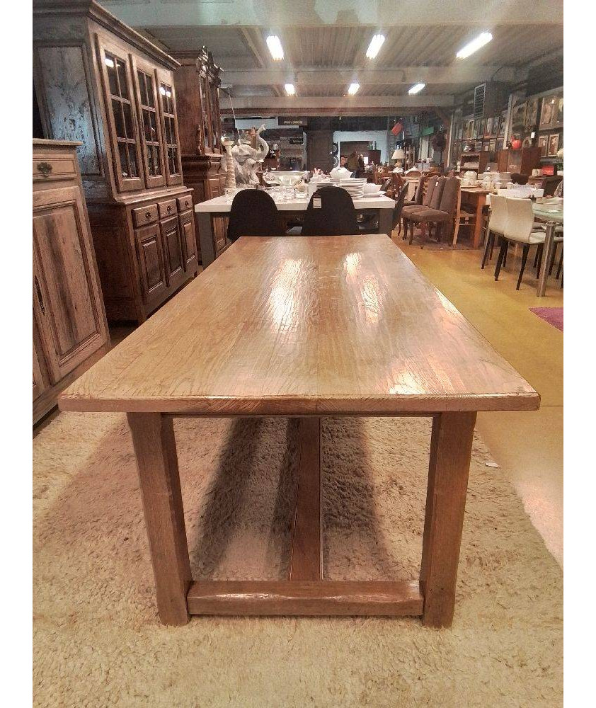 TABLE CHENE + 2 ALLONGES 49 CM