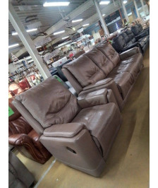 SALON CUIR 3+1 / 1 RELAX MANUEL 