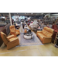 SALON 2/1/1 CUIR HUKLA 4 RELAX 