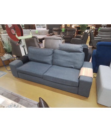 CANAPE 3 PLACES TISSU GRIS