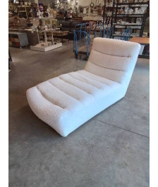 CHAUFFEUSE TISSU BOUCLETTE ECRU LOTUS T200 MAISON DU MONDE