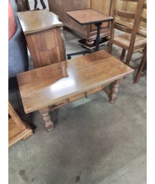 TABLE BASSE RECTANGULAIRE A ENTRETOISE PIEDS BALUSTRE 1 TIROIR