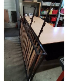 2 LITS SUPERPOSÉS MÉTAL MARRON 2X80X190CM