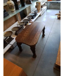 TABLE BASSE RECTANGULAIRE CHANTOURNÉ PIÈTEMENT CEP DE VIGNE 