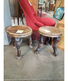 PORTE PLANTE ROND BOIS PIÈTEMENT CEP DE VIGNE 