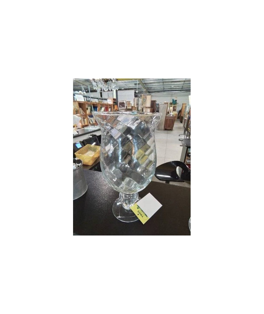 VASE VERRE SUR PIEDOUCHE 