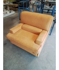 FAUTEUIL CONVERTIBLE TISSU ORANGÉ 