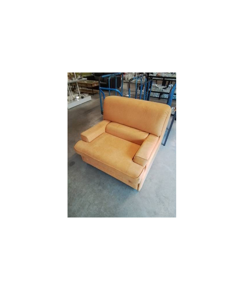 FAUTEUIL CONVERTIBLE TISSU ORANGÉ 