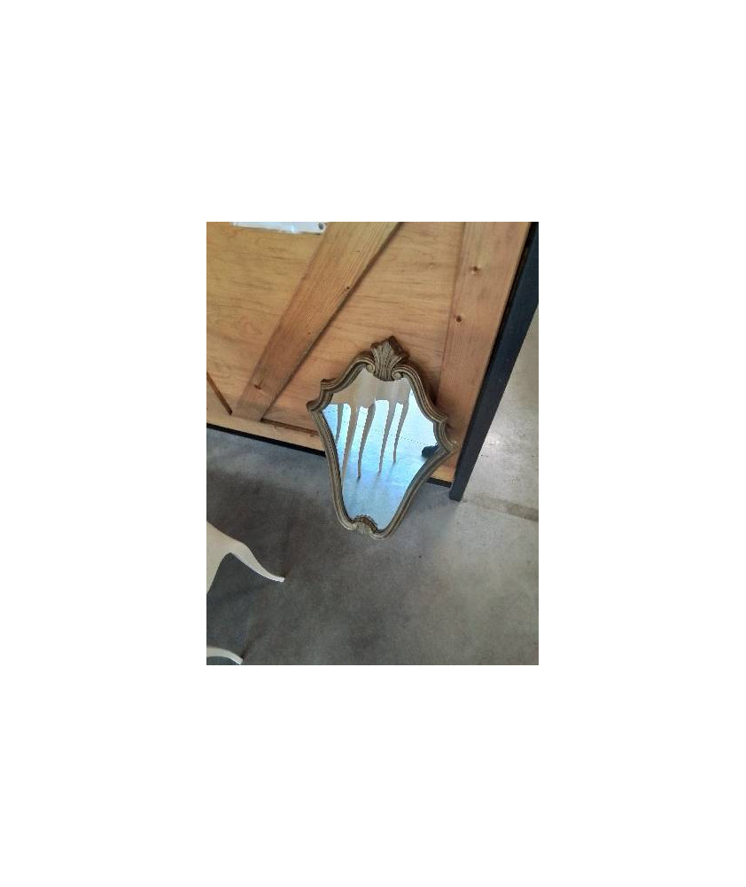 MIROIR CHANTOURNÉ DORÉ 