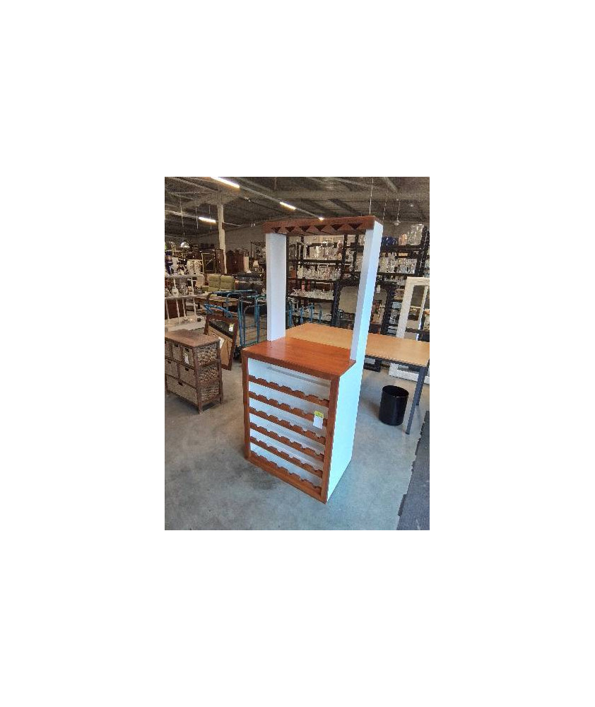 BAR PIN RANGE BOUTEILLES PEINT BLANC 