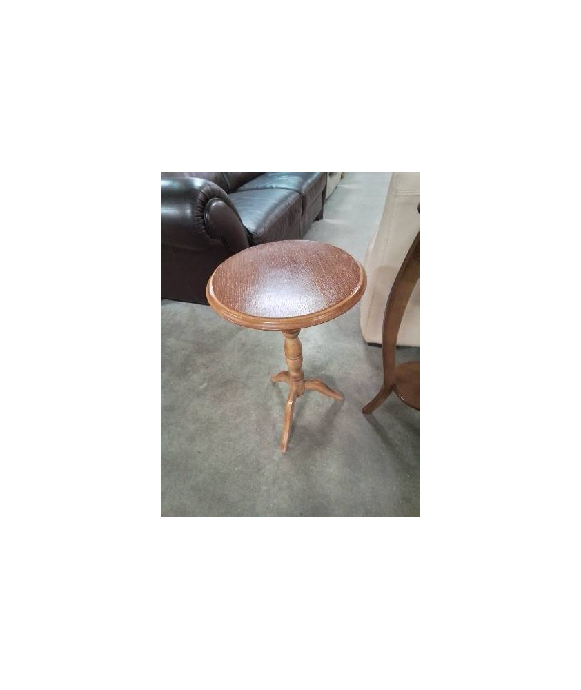 SELLETTE RONDE BOIS CLAIR PIED TRIPODE 