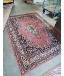 TAPIS LAINE VIEUX ROSE ECRU BLEU VERT 240X170CM