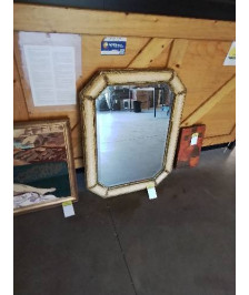 MIROIR OCTOGONAL BOIS CRÈME 