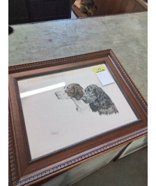 EAU FORTE CHIENS DE CHASSE GEORGE FRÉDÉRIC ROTIG 1873 1961 