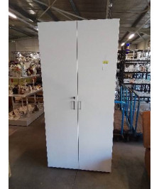 ARMOIRE DE BUREAU BOIS BLANC 2 PORTES