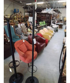 PERROQUET PORTE PARAPLUIE MÉTAL NOIR 6 PATÈRES 