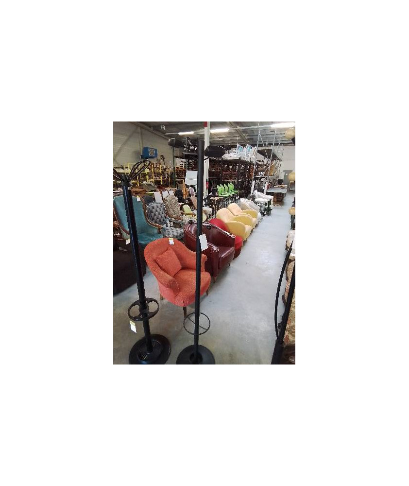 PERROQUET PORTE PARAPLUIE MÉTAL NOIR 6 PATÈRES 