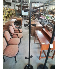 PERROQUET MÉTAL ET RÉSINE NOIR 8 PATÈRES 