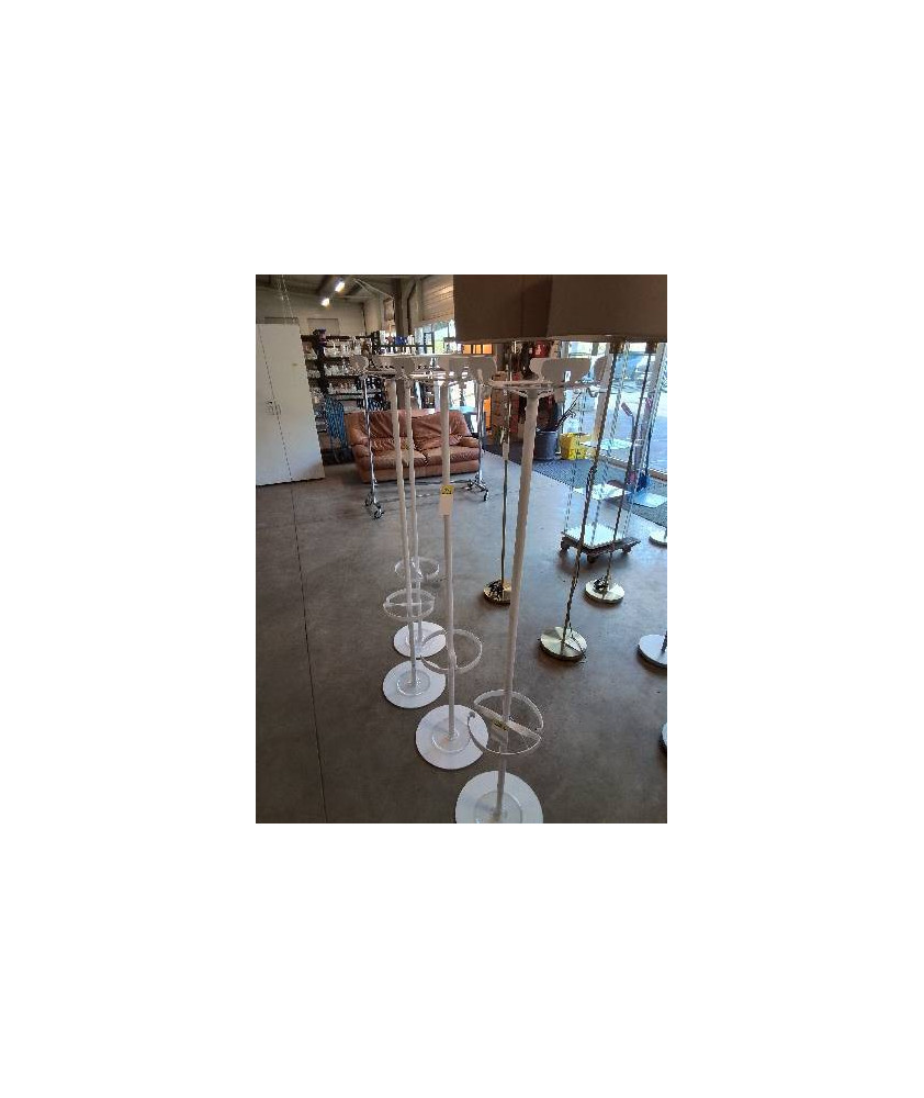 PERROQUET PORTE PARAPLUIE MÉTAL BLANC 5 PATÈRES 