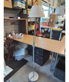 LAMPADAIRE ARTICULE MÉTAL GRIS AJ ECRU