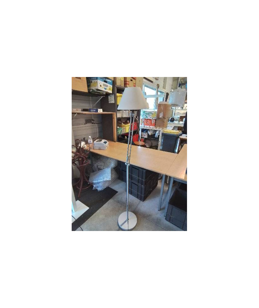 LAMPADAIRE ARTICULE MÉTAL GRIS AJ ECRU