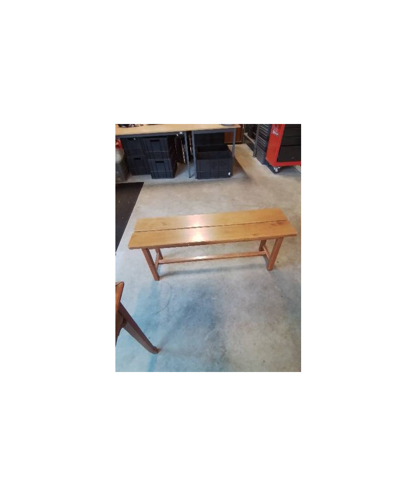BANC CHÊNE CLAIR A ENTRETOISE 120X35X46