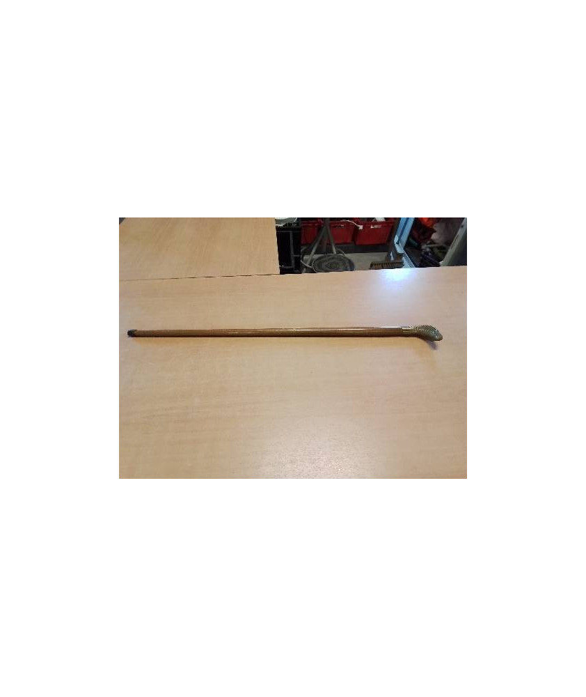 CANNE BOIS POMMEAU AU SERPENT LAITON EN L ETAT