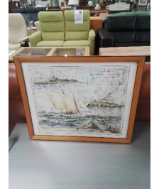 GRAVURE CÔTE NORD DE FRANCE DE CANCALE A GRANVILLE