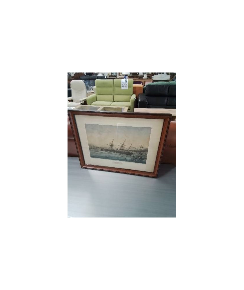 GRAVURE FRÉGATE CUIRASSÉE L’INVINCIBLE 