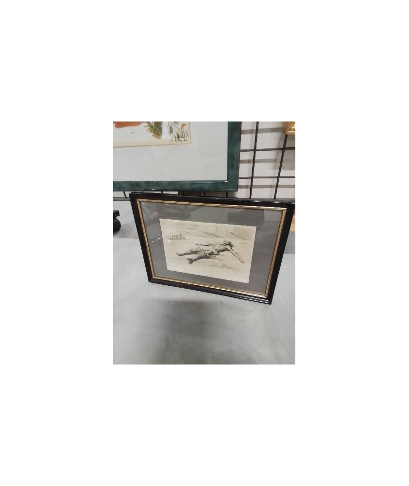 GRAVURE L’ÉPAVE XIXE THÉODORE VALERIO (1813-1879)