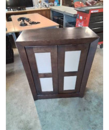 BUFFET BOIS MARRON 2 PORTES BATTANTES 