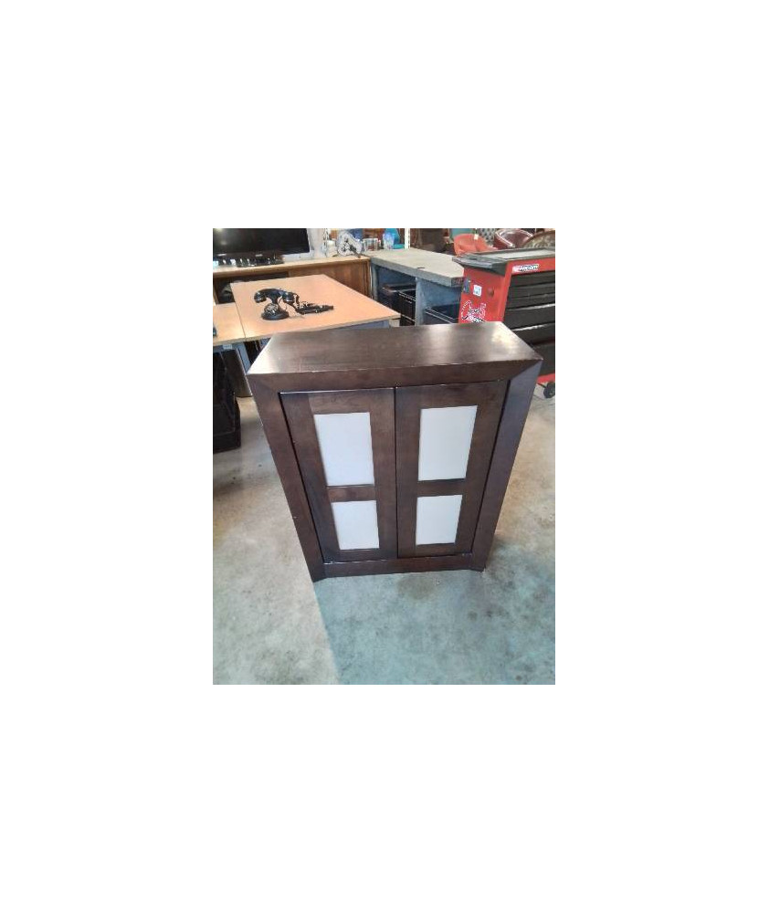 BUFFET BOIS MARRON 2 PORTES BATTANTES 