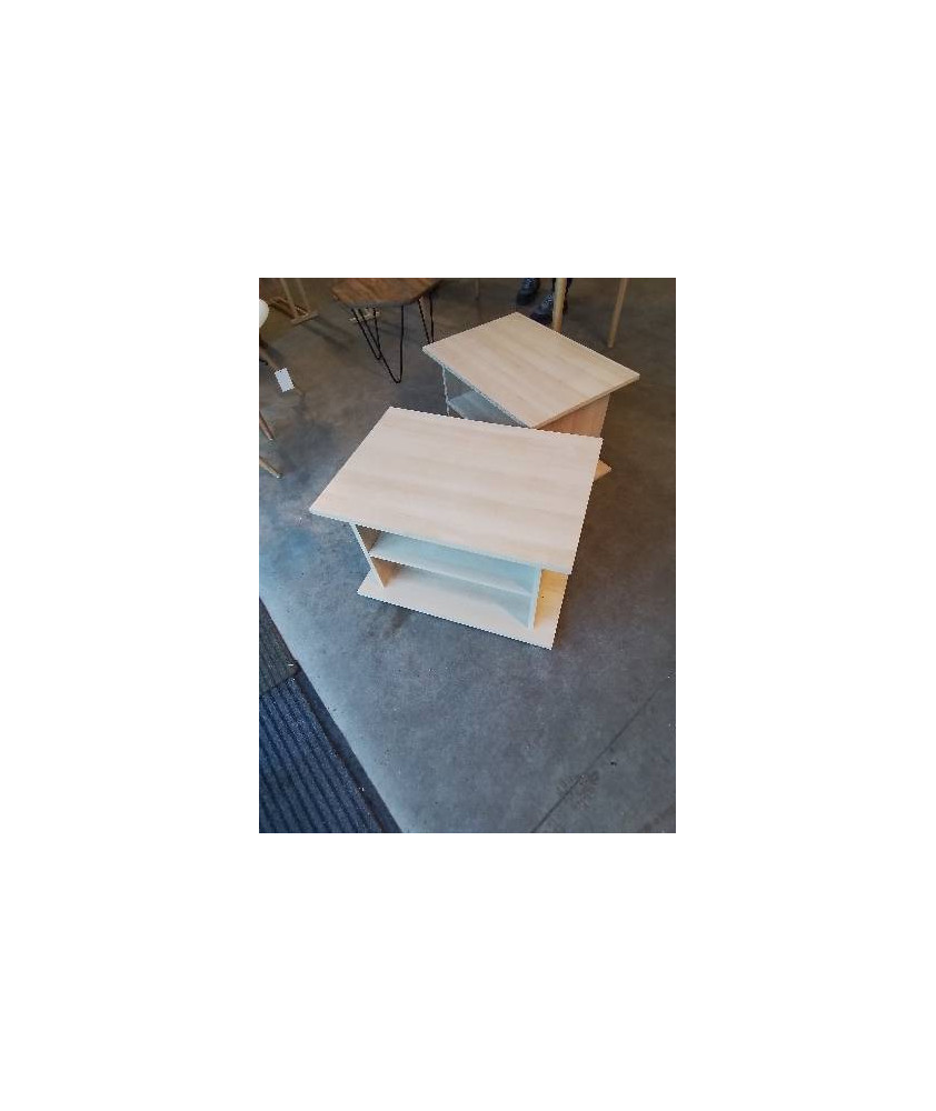 CHEVET BOIS CLAIR 2 NICHES 