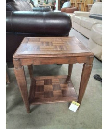 CONSOLE RECTANGULAIRE 2 NIVEAUX BOIS MARQUETÉ ET SCULPTÉ  ART DÉCO 