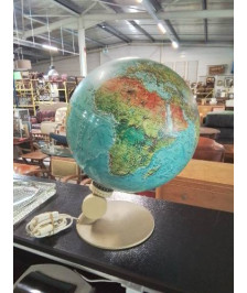 GLOBE TERRESTRE LUMINEUX SCAN GLOBE DANEMARK ANNÉES 70