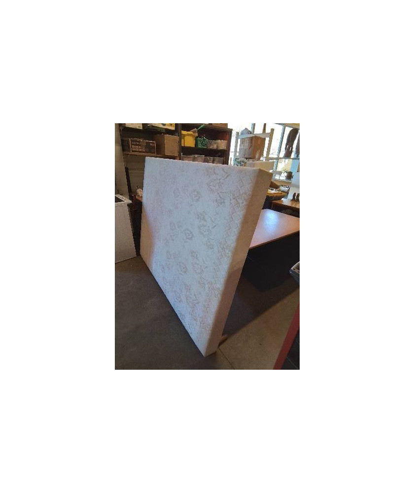 SOMMIER TAPISSER A LATTES AVEC PIEDS BOIS CLAIR 15CM  140X190CM