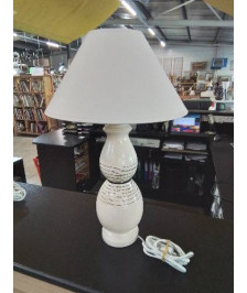 LAMPE CÉRAMIQUE ECRU NOIR AJ ÉCRU 