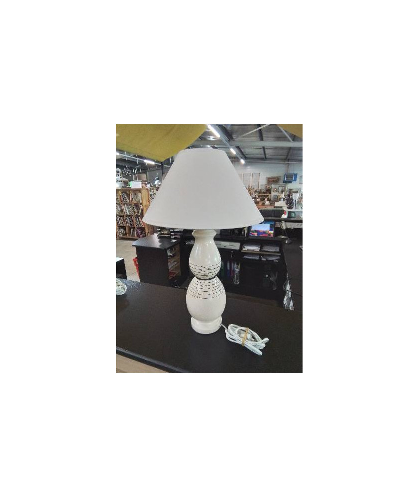 LAMPE CÉRAMIQUE ECRU NOIR AJ ÉCRU 
