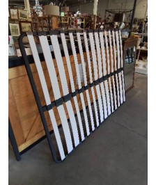 SOMMIER A LATTES CADRE MÉTAL NOIR