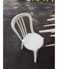 CHAISE DE JARDIN RÉSINE BLANC DOSSIER AJOURÉ GROSFILLEX 