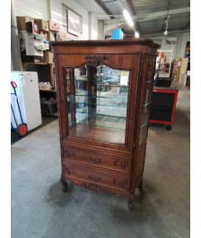 ARGENTIER BOIS MOULURÉ 1 PORTE 2 TIROIRS STYLE RÉGENCE COQUILLE 