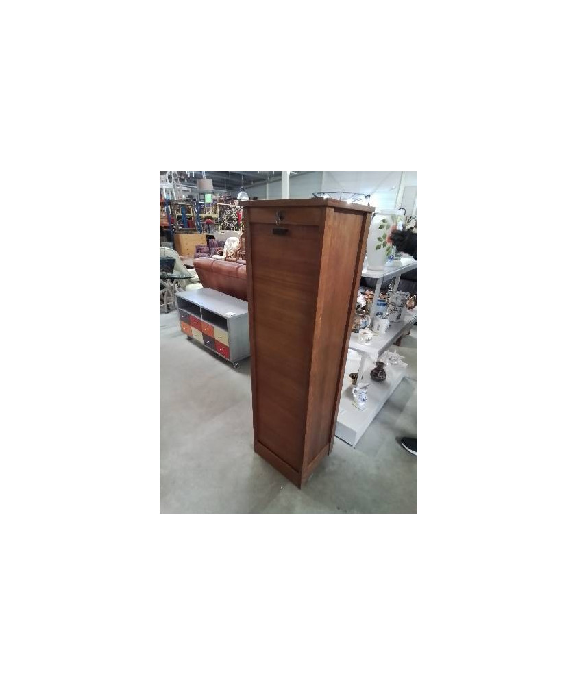 CLASSEUR A RIDEAU BOIS CLAIR SPIROL ANNÉES 50 150CM