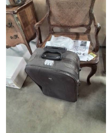 VALISE A ROULETTES TISSU MARRON SO BAG