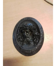 CADRE MÉDAILLON RÉGULE CHRIST FIN XIXE