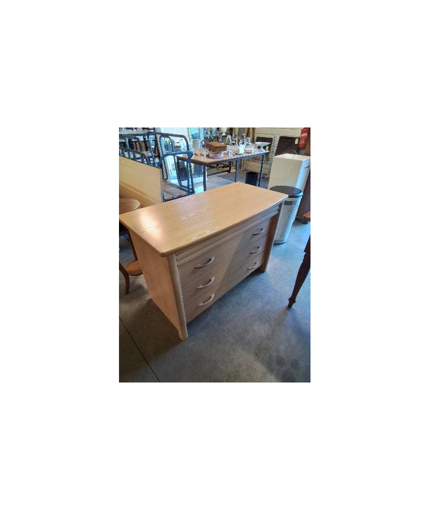 COMMODE BOIS CLAIR 4 TIROIRS 